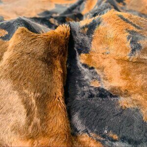VINTAGE FAUX  FUR ANIMAL PRINTS SKIRT